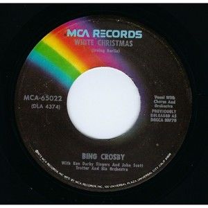 Bing Crosby 45 White Christmas/God Rest Ye Merry Gentlemen on MCA M- RE Holiday